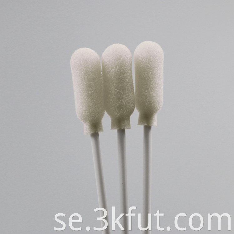 White PP Stick Foam Tip Swab